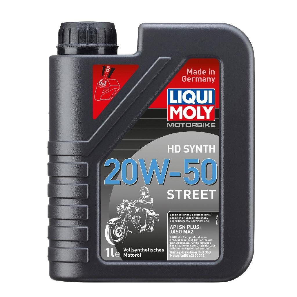 Aceite 20W50 Hd Sintetico Sn Plus/Ma2 1L Moto 4T Liqui Moly - SUPERMOTO