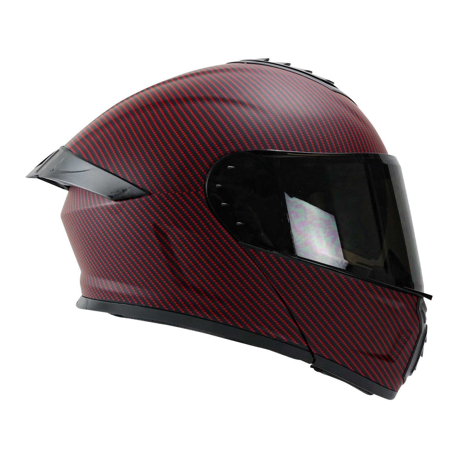 Casco roda abatible discount rojo