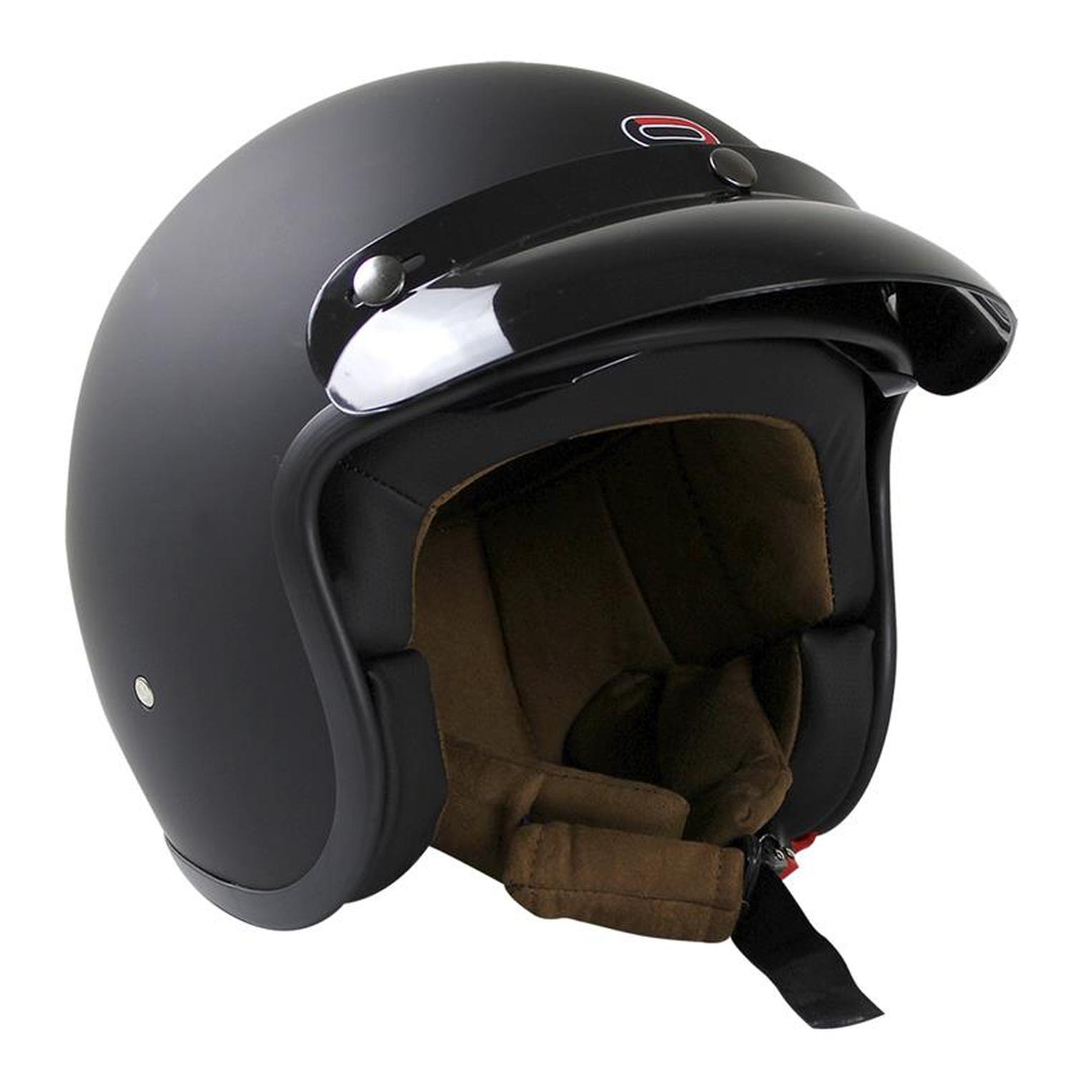 Casco Para Moto Abierto Jet 3-4 FS-735 Negro-Mate - Tienda Moto Rider México